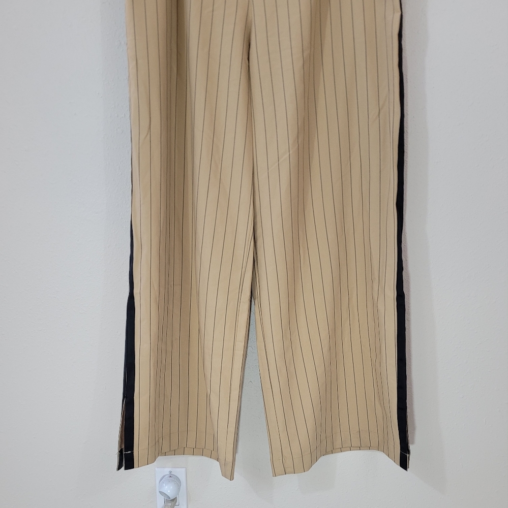 LA LIGNE For Target Tan Side Stripe Wide Leg Trouser Pant Size 1X - Picture 3 of 11